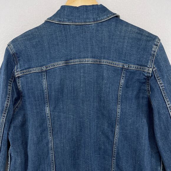 LEVIS Jacket Womens XL Trucker Red Tab Original Denim Cotton Stretch Blue - Picture 4 of 16
